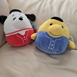 Peanuts Snoopy and Woodstock Baseball Squishmallows Collectible Stuffed Toy NWT